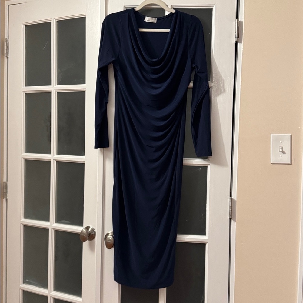 QUIZ Long Sleeve Midi Dress